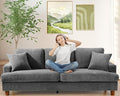 Kidirect 87in Corduroy Couch, Sofa No Tool Assembly, Comfy Couches by Kidirect