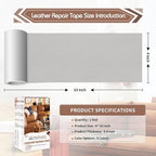 KING MOUNTAIN Leather Repair Patch, 4 x 63 Inches self Adhesive Leather Repair - Image 4