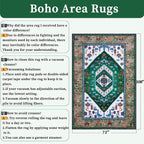 SERISSA 6x9 Washable Non Slip Boho Area Rug - Image 2