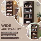 IFGET 76" Tall Arched Bookcase - Image 5