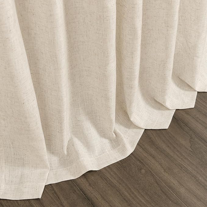 Linen Curtains for Living Room 120 Inches Long Modern Farmhouse Decor Light - Image 9