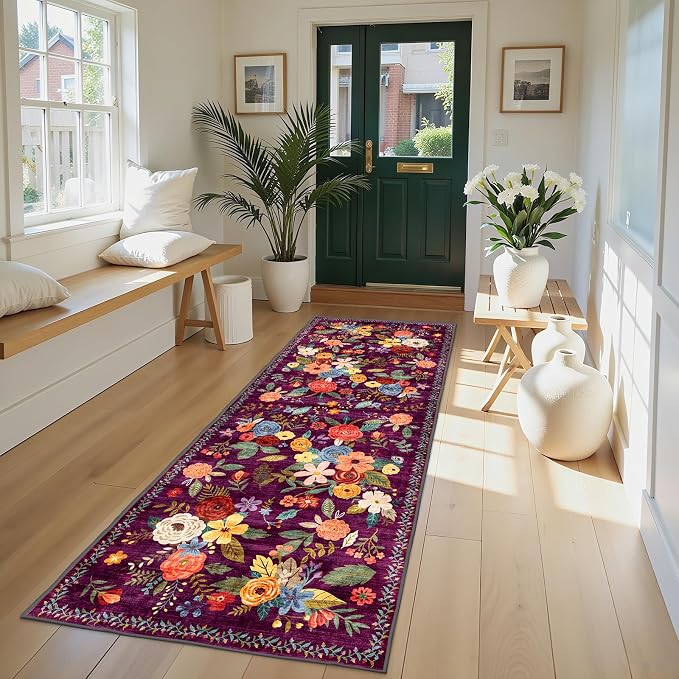 Runner Rug for Hallways Kitchen 2x8 | Non Slip Washable Rugs - Image 2