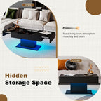 HedoAjim Black LED Coffee Table - Image 3