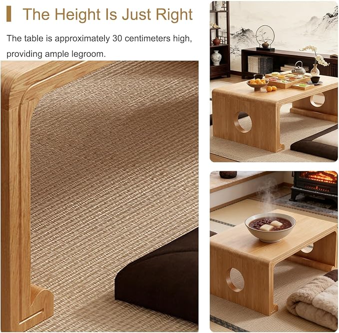 Coffee Table, Japanese Tatami Storage Table, Portable Design - Image 4