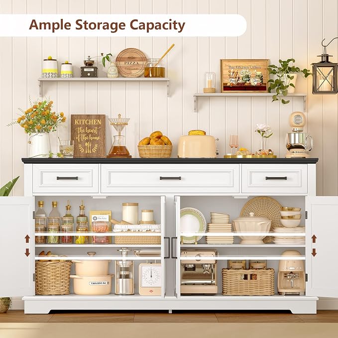 usikey 59” Large Buffet Cabinet - Image 2
