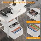 Furologee White 59” L Shaped Desk - Image 7