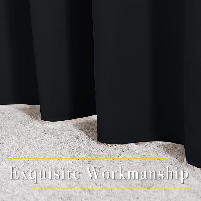 NICETOWN Black Out Bedroom Curtains 72 inches Long, Grommet Blackout Thermal - Image 6
