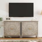Sideboard Buffet Cabinet Set of 2 by YHAOWORKS