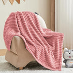 BEDELITE 3D Ribbed Pink Baby Blankets - Image 7