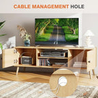 Sweetcrispy TV Stand for 55 60 inch TV, Modern Mid Century Entertainment Center - Image 5