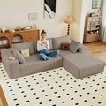 95" Cloud Sectional Couch with L-Shape Chaise, Modular Comfy Sofa Chaise Longue by ODUWA