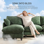 Ihanherry 107" Oversized V-Shaped Modular Sectional Sofa, Cloud Couch - Image 3