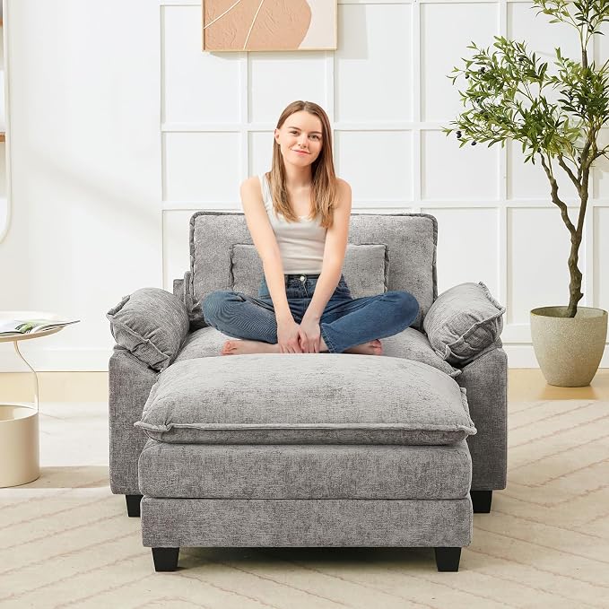 Oprisen 53" Modular Sectional Sofa, Comfy Cloud Couch Sectional Sofa - Image 5