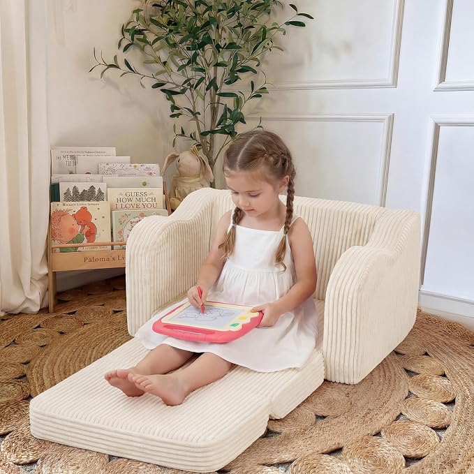MeMoreCool Toddler Couch Fold Out – 2-in-1 Convertible Kids Sofa Bed - Image 2