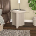 Henn&Hart 22" Fluted Scandinavian Round End Table, Ribbed Side Table, Nightstand - Image 11