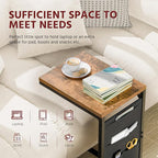 Simple Trending C Shaped End Table, Side Table TV Trays Set of 2 - Image 5