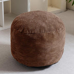 HIGOGOGO Round Stuffed Pouf Ottoman, Corduroy Poufs - Image 6
