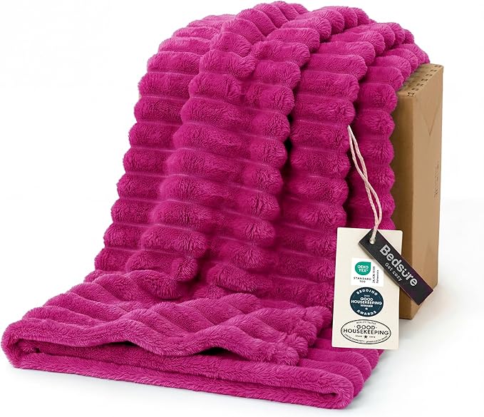 Bedsure Soft Twin XL Blanket for Bed Dorm Hot Pink 66"x90" | Birthday Gifts for by Unknown