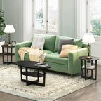 Furinno JAYA Side Table, 2-Tier Round Modern End Table - Image 4