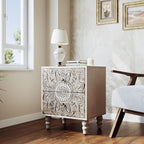 HOMPUS White Nightstands Set 2, Vintage Nightstands - Image 8
