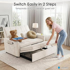 54'' Sleeper Sofa Bed, Convertible Pull Out Couch Futon - Image 8