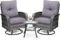 wildformers Luxury Outdoor Swivel Wicker Glider Patio Chairs by wildformers