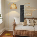 Oneach Arc Floor Lamp for Living Room - Image 8