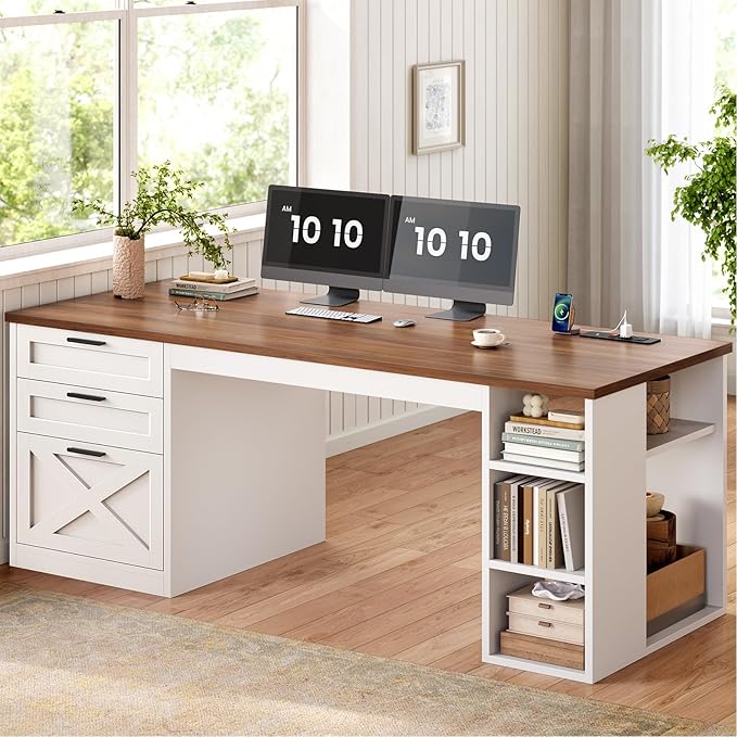 SEDETA 55.1" Farmhouse Office Desk by SEDETA