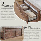Aitjunz Farmhouse Queen Size Bed Frame - Image 5