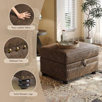 ONBRILL Faux Leather Ottoman - Image 4