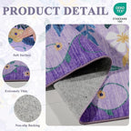 DUKINO 2x6 Runner Rug for Hallway, Washable Kitchen Rugs Non Slip, Floral - Image 5