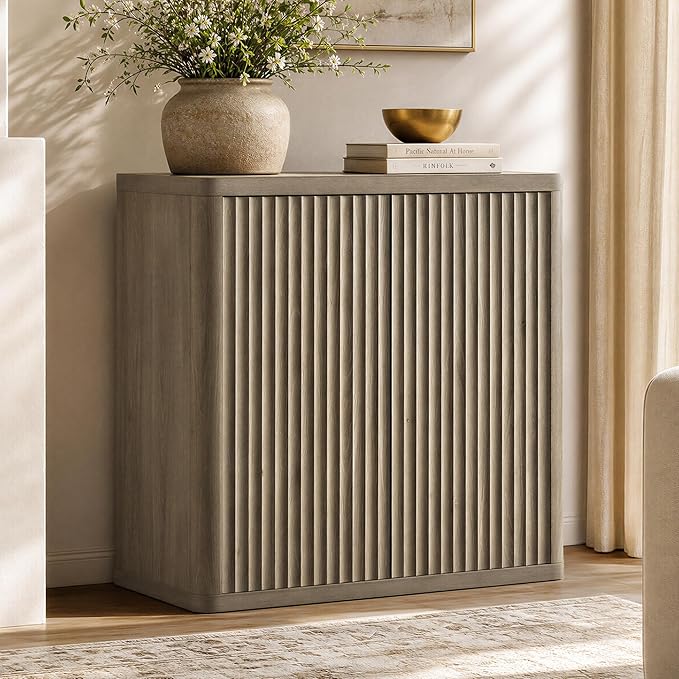 SICOTAS Buffet Cabinet with Storage 34.6" Sideboard Accent Modern Credenza with by SICOTAS