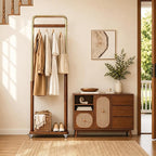 Taitiy Clothes Rack Solid Wood Coat Rack, Metal and Solid Wood Combination - Image 8