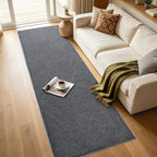2x6 Dark Grey Solid Runner Rug Washable Non-Slip - Image 7