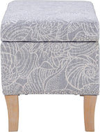 Linon Stone Upholstered Storage Stephanie Ottoman - Image 9
