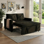 Sofa Bed, Pull Out Couch with Side Pockets, 3 in 1 Velvet Fabric Loveseat - Image 9