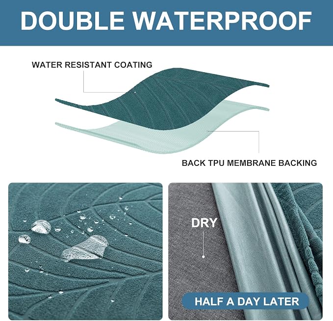 Genina Waterproof Chair Covers for Dining Room, Stretch Jacquard Dining Chair - Image 2