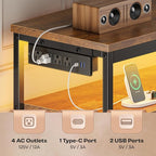 Huuger LED TV Stand for Bedroom, 55 Inch Fabric Dresser - Image 5