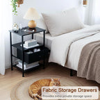LOAKEKEL Night Stand Set 2, LED Nightstand - Image 6
