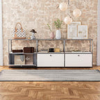Modern Storage Cabinet White G Versatile Free-Standing Organizer - Image 6