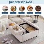 Garvee 36'' Large Square Storage Ottoman, Lift Top Storage Ottoman Coffee Table - Image 6