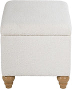 Homepop Home Decor | Upholstered MediumRectangular Storage Ottoman | Hinged Lid - Image 7