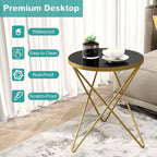HLR Modern Round Side Table Set of 2, End Table - Image 7