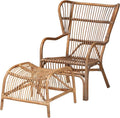 bali & pari Lamaria Natural Rattan Chair and Footstool, 2-Piece Set by balipari