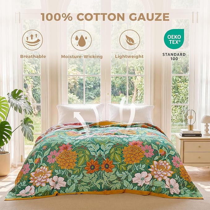 LUTBM Boho Throw Blanket for Couch Sofa Chair Summer Cotton Blankets for - Image 2