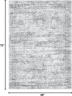 Soalmost 4x6 Area Rug for Living Room, Washable Rugs Non-Slip, Thin Foldable - Image 2