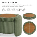 Furniture of America Lennox Modern Chenille 25-inch Round Storage Ottoman - Image 5