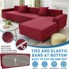 ZNSAYOTX Sectional Couch Covers, Stretch Jacquard Slipcovers - Image 4
