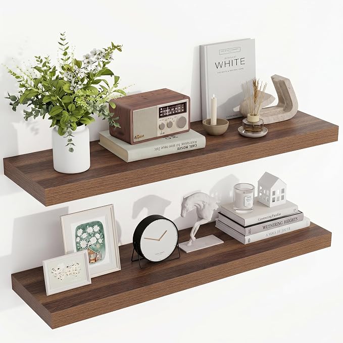 Acovy 36 Inch Floating Shelves, Wooden Shelves by Acovy