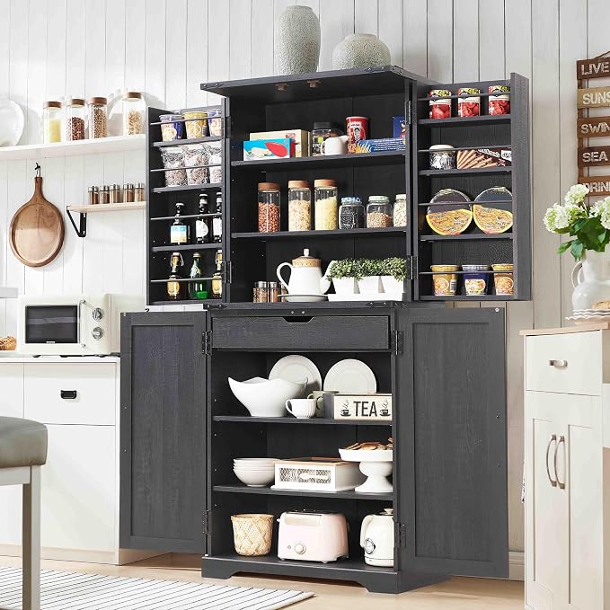 ACCOHOHO 72" Tall Kitchen Pantry, Farmhouse Storage Cabinet - Image 3